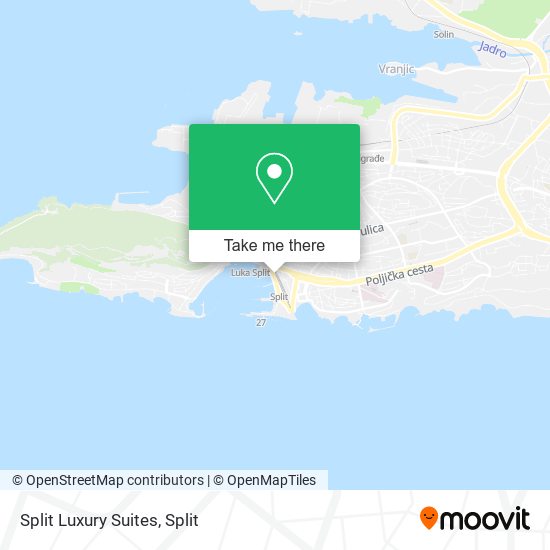 Split Luxury Suites map