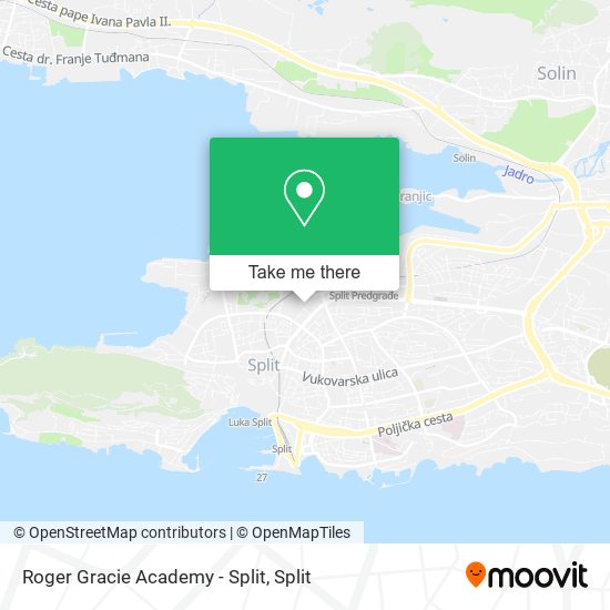 Roger Gracie Academy - Split map