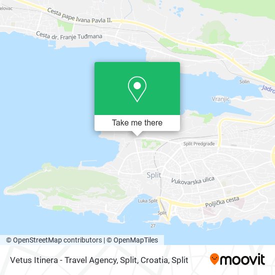 Vetus Itinera - Travel Agency, Split, Croatia map