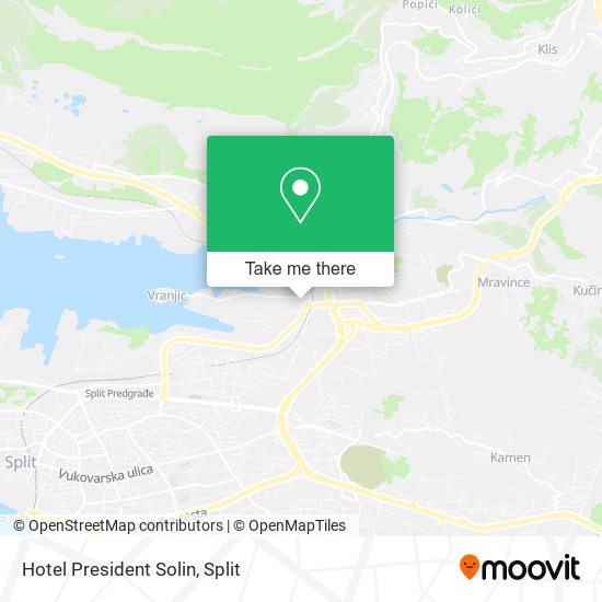 Hotel President Solin map