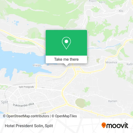 Hotel President Solin map