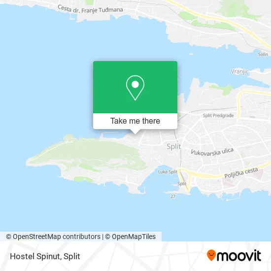 Hostel Spinut map