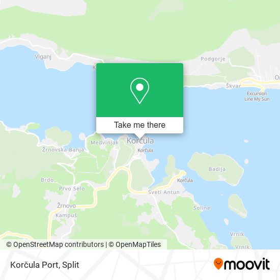 Korčula Port map