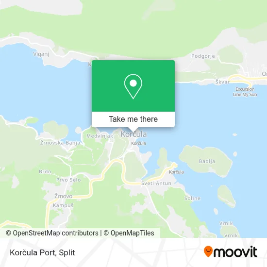 Korčula Port map
