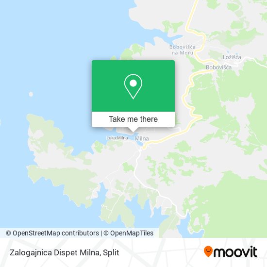 Zalogajnica Dispet Milna map