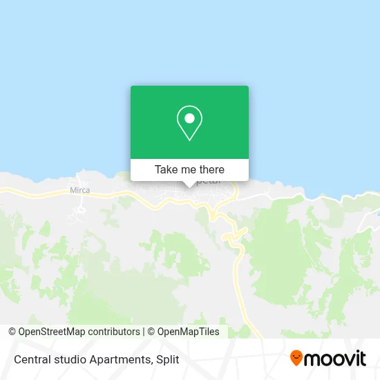 Central studio Apartments map