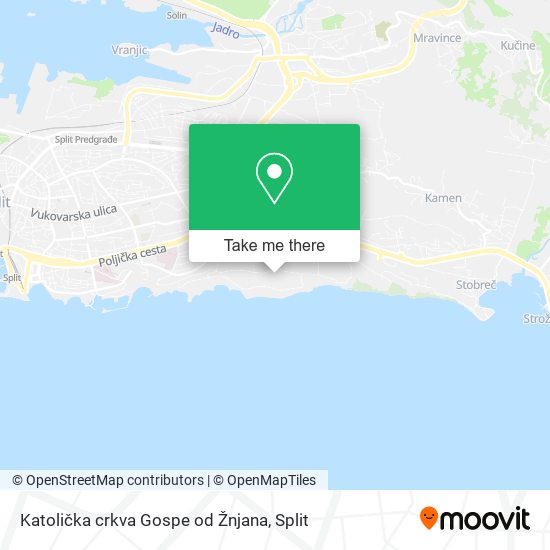 Katolička crkva Gospe od Žnjana map