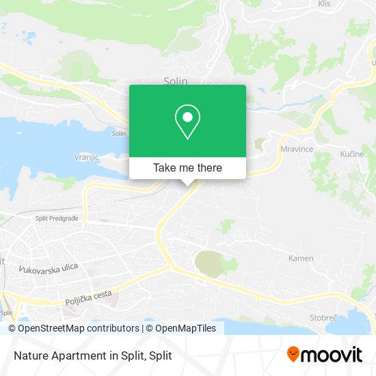 Nature Apartment in Split map