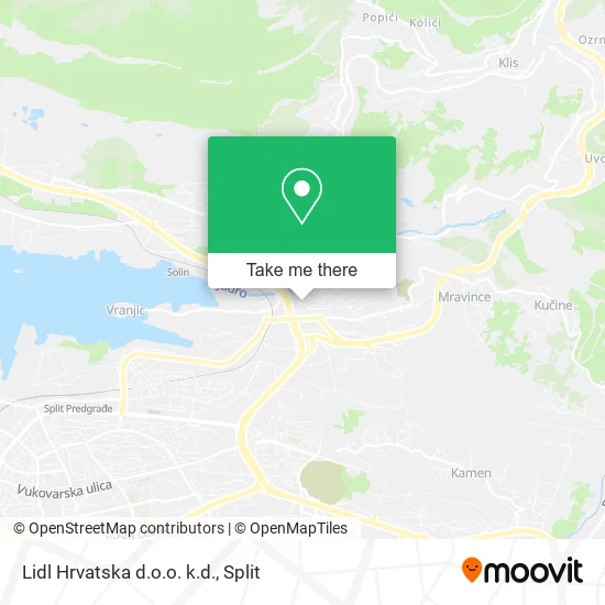 Lidl Hrvatska d.o.o. k.d. map