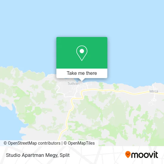 Studio Apartman Megy map