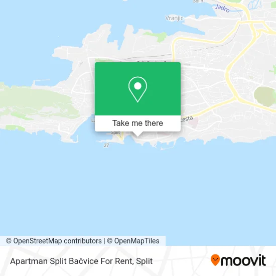 Apartman Split Bačvice For Rent map
