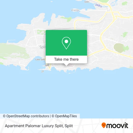 Apartment Palomar Luxury Split map
