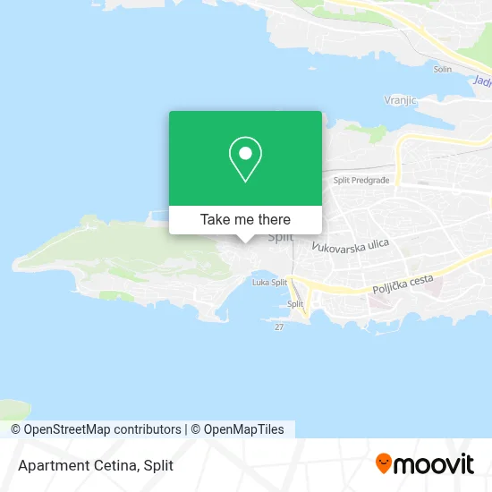 Apartment Cetina map