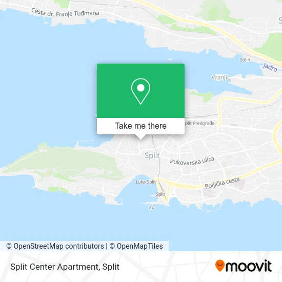 Split Center Apartment map