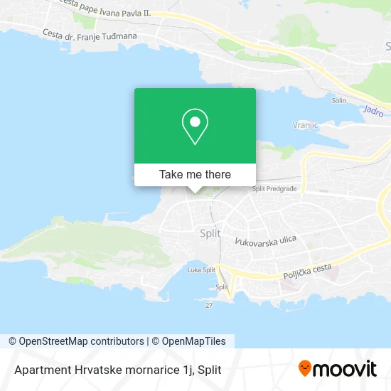 Apartment Hrvatske mornarice 1j map
