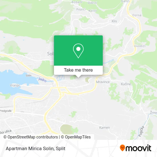 Apartman Mirica Solin map