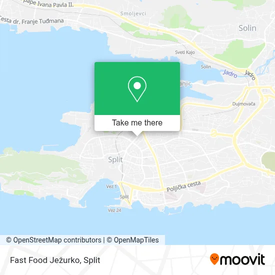 Fast Food Ježurko map