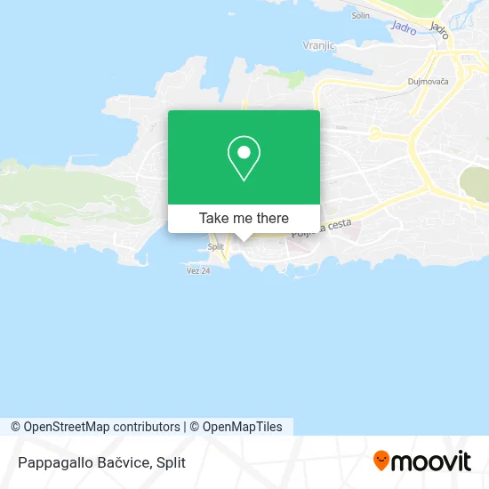Pappagallo Bačvice map