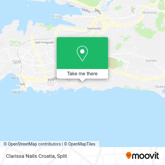 Clarissa Nails Croatia map