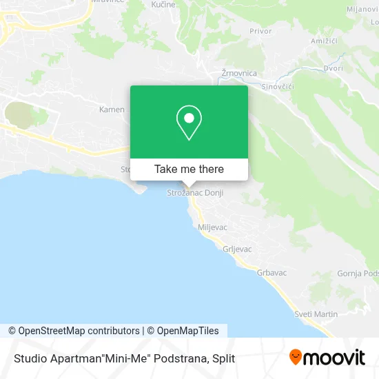 Studio Apartman"Mini-Me" Podstrana map