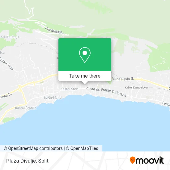 Plaža Divulje map
