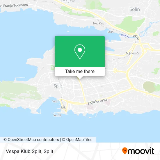 Vespa Klub Split map