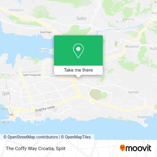 The Coffy Way Croatia map