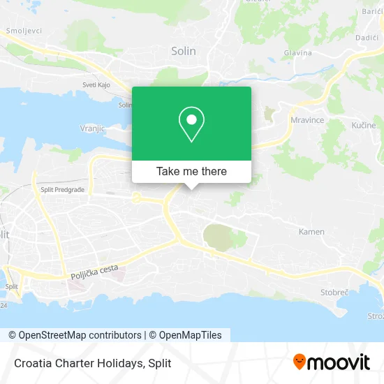 Croatia Charter Holidays map