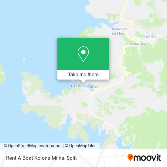Rent A Boat Kolona Milna map