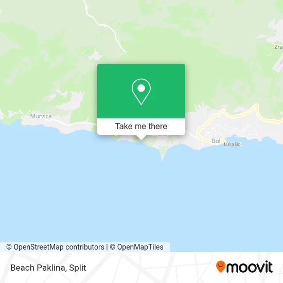 Beach Paklina map
