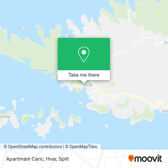 Apartmani Caric, Hvar map