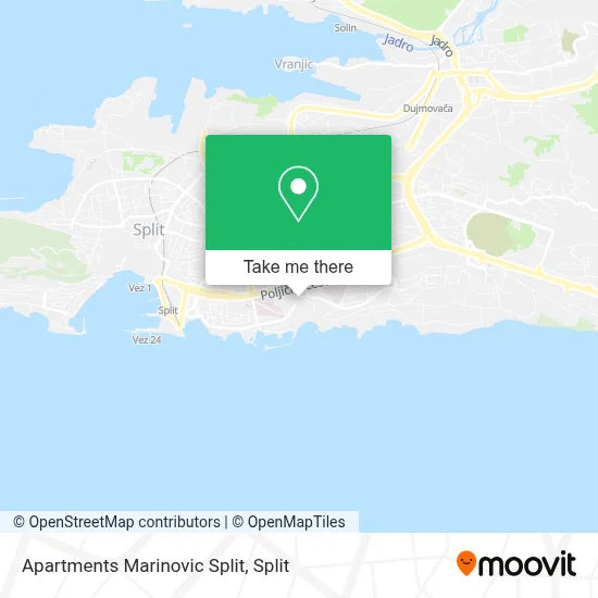 Apartments Marinovic Split map