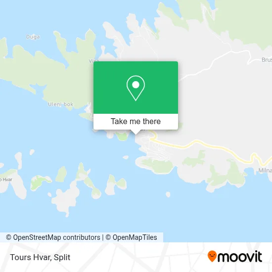 Tours Hvar map