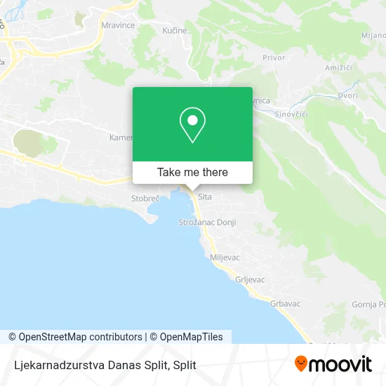 Ljekarnadzurstva Danas Split map