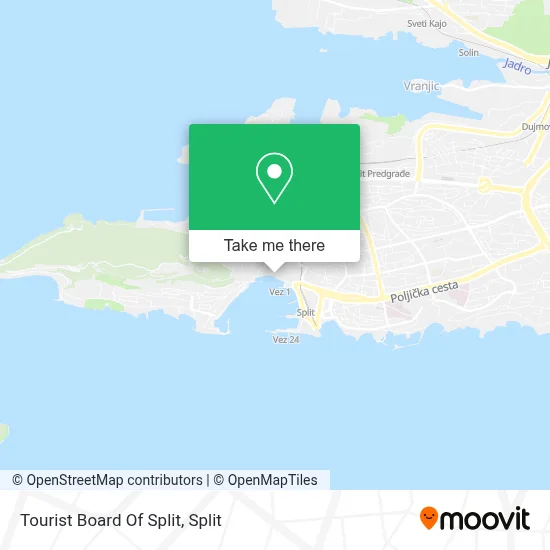 Tourist Board Of Split map
