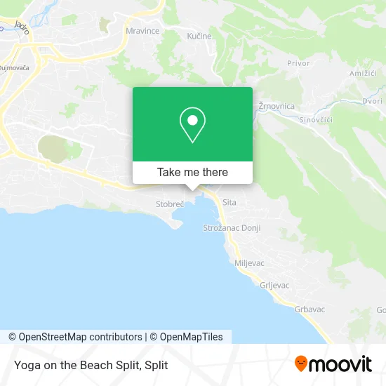 Yoga on the Beach Split map