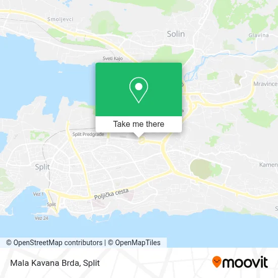 Mala Kavana Brda map