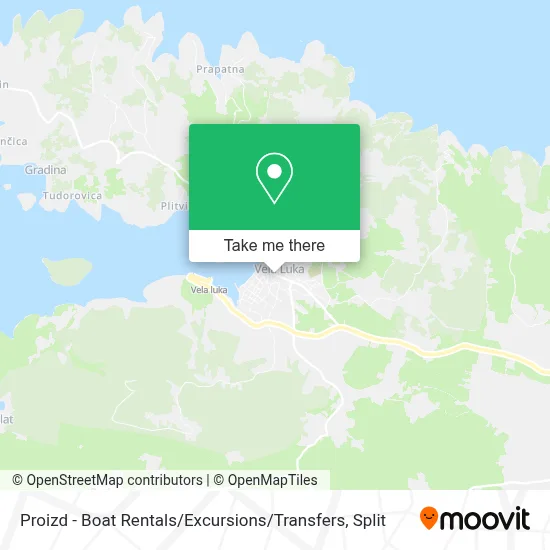Proizd -  Boat Rentals / Excursions / Transfers map