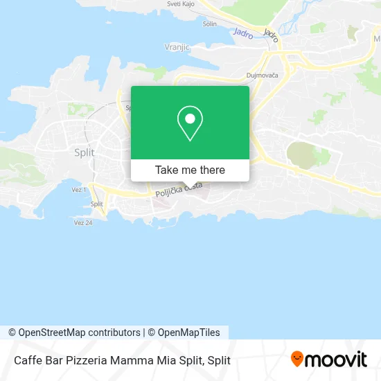 Caffe Bar Pizzeria Mamma Mia Split map