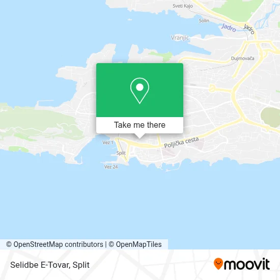 Selidbe E-Tovar map