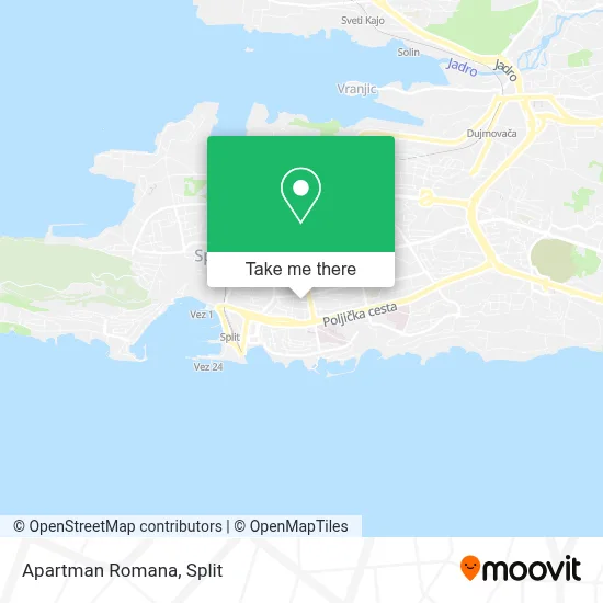 Apartman Romana map