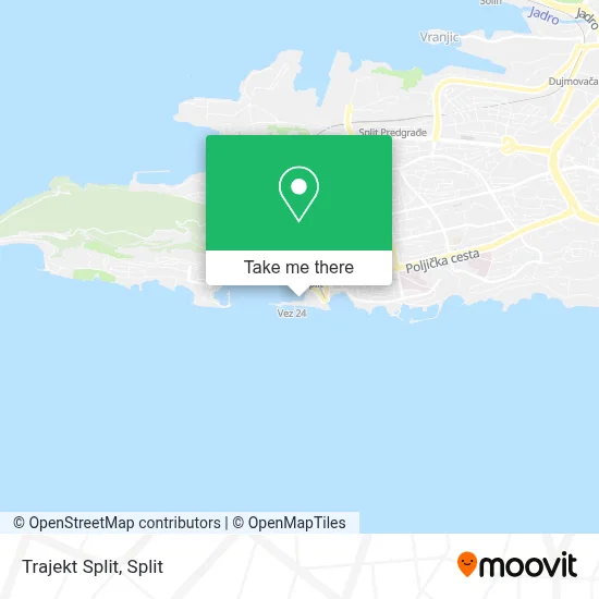 Trajekt Split map