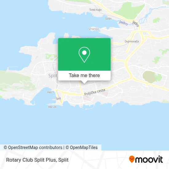 Rotary Club Split Plus map