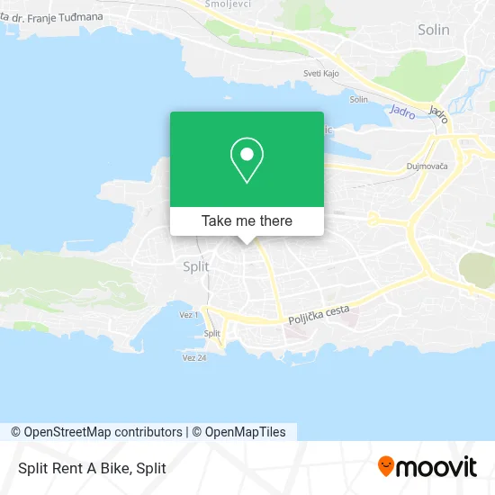 Split Rent A Bike map