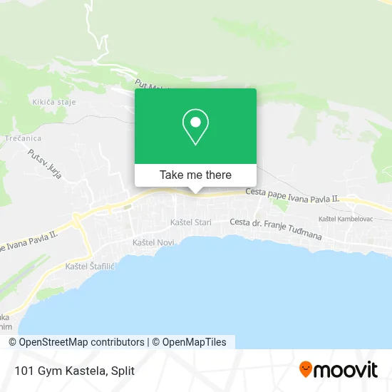 101 Gym Kastela map