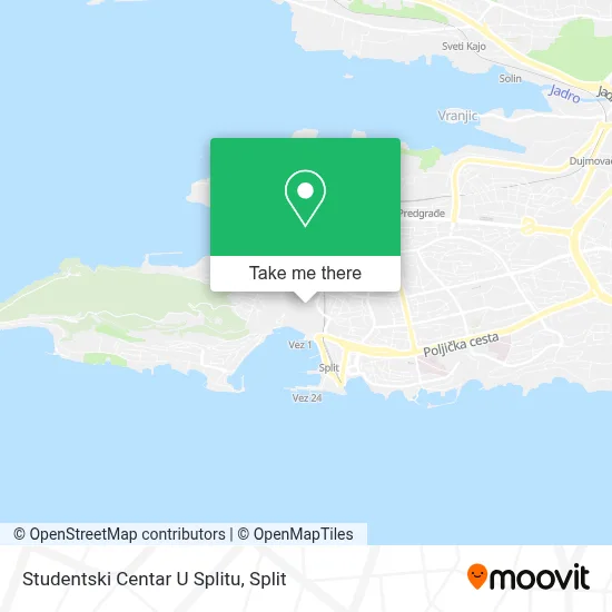 Studentski Centar U Splitu map