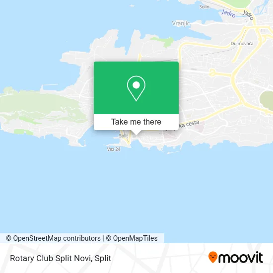 Rotary Club Split Novi map