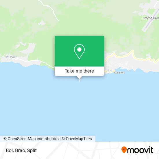 Bol, Brač map