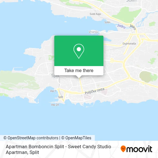 Apartman Bomboncin Split - Sweet Candy Studio Apartman map