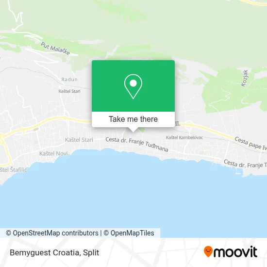 Bemyguest Croatia map